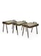 Galaxy Design Walnut Nesting Table Set of 3 &ndash; Rectangular Stackable Coffee Tables, Space-Saving Side Tables for Living Room, Bedroom &amp; Office