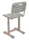 Galaxy Design Grey Adjustable Height Study Desk &amp; Chair Set &ndash; Student Writing Table with Metal Legs &amp; Ergonomic Chair for Home &amp; Study