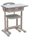 Galaxy Design Grey Adjustable Height Study Desk &amp; Chair Set &ndash; Student Writing Table with Metal Legs &amp; Ergonomic Chair for Home &amp; Study