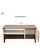 Galaxy Design Wenge &amp; White Wooden TV Stand &ndash; 120 cm Media Unit with Storage Shelf &amp; Decorative Flower Pattern Door for Living Room