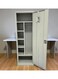 Galaxy Design 1-Door Metal Wardrobe GDF-MH204 Grey &ndash; Steel Storage Cabinet with Mirror, Lock, Hanging Rod &amp; 5 Shelves for Home, Office &amp; Hostel