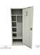 Galaxy Design 1-Door Metal Wardrobe GDF-MH204 Grey &ndash; Steel Storage Cabinet with Mirror, Lock, Hanging Rod &amp; 5 Shelves for Home, Office &amp; Hostel
