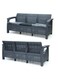 Galaxy Design Rattan 3-Seater Sofa Chair &ndash; Stylish Wicker Sofa for Indoor &amp; Outdoor Living, Patio &amp; Garden Seating