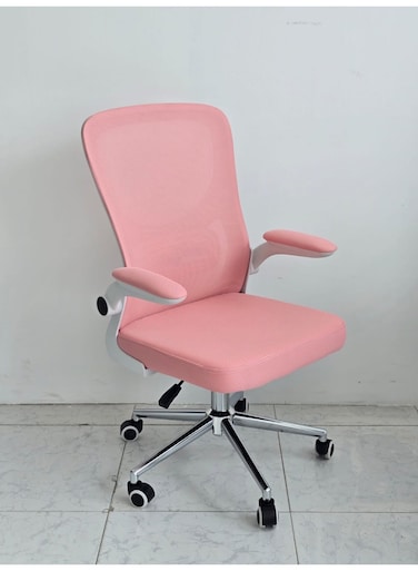 Galaxy Design White &amp; Pink Office Chair &ndash; Ergonomic Desk Chair with Lumbar Support, Adjustable Height &amp; Armrests, 130&deg; Recline &amp; 360&deg; Swivel for Home &amp; Office