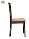 Galaxy Design Dark Brown Wooden Armless Dining Chair &ndash; Cushioned Fabric Seat Wood Chair for Dining Room &amp; Living Room