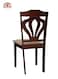 Galaxy Design Dark Brown Wooden Armless Dining Chair &ndash; Cushioned Fabric Seat Wood Chair for Dining Room &amp; Living Room