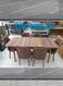 Galaxy Design Modern Turkey Model Wooden Extendable Dining Table with 6 Chairs &ndash; Space-Saving Dining Set for Home &amp; Living Room