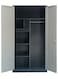 Galaxy Design Large Steel Metal Cupboard GDF-ND047 &ndash; Office Filing Cabinet with Shelves, Storage Compartments &amp; Flush Key Lock (Metal Grey/Black)