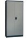 Galaxy Design Large Steel Metal Cupboard GDF-ND047 &ndash; Office Filing Cabinet with Shelves, Storage Compartments &amp; Flush Key Lock (Metal Grey/Black)