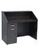Galaxy Design Front Desk Reception Table &ndash; Modern Wooden Reception Counter with Cabinet for Salon, Spa, Lobby &amp; Office Use
