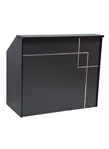 Galaxy Design Front Desk Reception Table &ndash; Modern Wooden Reception Counter with Cabinet for Salon, Spa, Lobby &amp; Office Use