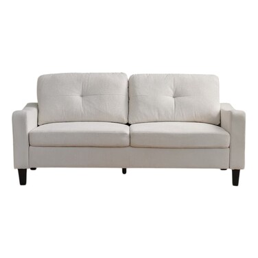 Galaxy Design 2-Seater Fabric Sofa (Cream) &ndash; Modern Upholstered Loveseat with Plush Cushions
