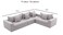 Galaxy Design Living Room Convertible Corner Sofa Set &ndash; Modern L-Shape Sectional Couch