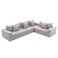 Galaxy Design Living Room Convertible Corner Sofa Set &ndash; Modern L-Shape Sectional Couch