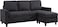Galaxy Design L-Shaped Sectional 3-Seater Sofa Set (Charcoal Grey) &ndash; Modern Living Room Furniture