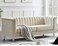 Galaxy Design European Style 3-Seater Sofa (Beige) &ndash; Modern Velvet Fabric Living Room Furniture