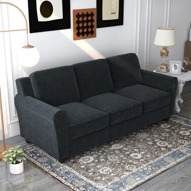 Galaxy Design Wooden Velvet Modern 3-Seater Sofa Set &ndash; Contemporary Living Room Furniture
