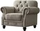 Galaxy Design Chesterfield Diamond Tufted Armchair Sofa (Grey) &ndash; Classic Upholstered Single Seater