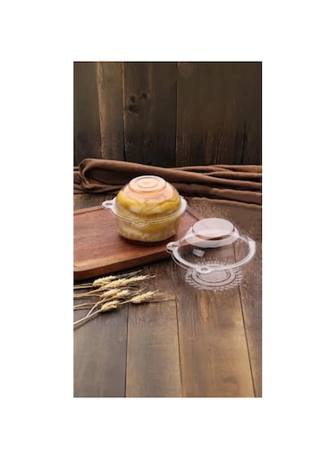 Clear Plastic Disposable Cupcake Boxes, 100-Pack Individual Cake Containers with Lids, for Fruit Salad, Bread, Party Cakes - Hygienic &amp; Portable Snack Holders