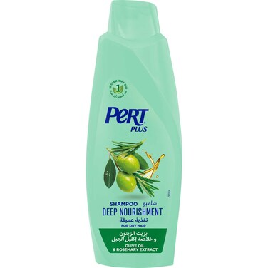 Pert Plus Deep Nourishment Shampoo for Dry Hair with Olive Oil and Rosemary Extract, 600ml