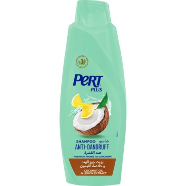 Pert Plus Anti-Dandruff Shampoo with Coconut Oil and Lemon Extract, 600ml