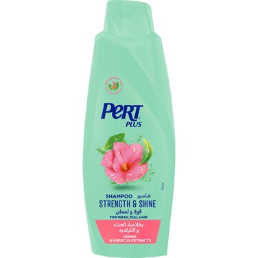 Pert Plus Strength &amp; Shine Shampoo for Weak and Dull Hair with Henna and Hibiscus Extract, 600ml