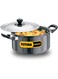 Hawkins Futura Nonstick Cook N Serve Stewpot With Steel Lid, 3 Litres, Black