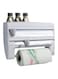Alminum Foil/Paper Dispenser With Storage Rack White