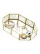 Makeup Organizer Tray Gold/Clear 20x14.2x4.5cm