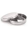 2-Pieces Set Basbuosa Cake Tray Stainless Steel with Lid Silver 18.5 &amp; 20.5 cm