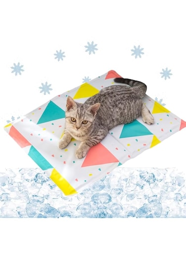 Aputue Pet Cooling Mat, 50X40cm Colorful Cooling Mats for Dogs and Cats, Non-Toxic Summer Time Dog and Cat Cooling Gel Mat Bed for Mat, Beat The Heat, Foldable Pet Cooling Pad for Kitten Cat Puppy