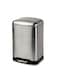Step Garbage Bin   Brushed Stainless Steel Finish   Soft-Closing   Fingerprint-Resistant   Groove Pedal   Suitable For Kitchens &amp; Homes   Metallic Grey   12 Liters