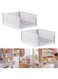 2 Stackable Wardrobe Storage Box, Plastic Drawer Organizer, Foldable Clothes Shelf Baskets, Folding Containers Bins Cubes, Perfect for Kitchen, Office, Bedroom &amp; Bathrooms