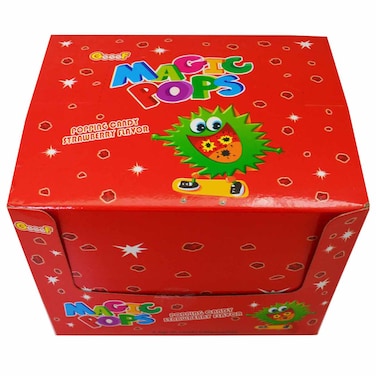 Magic Pops Strawberry Flavored Popping Candy, 5.5g, Pack of 40