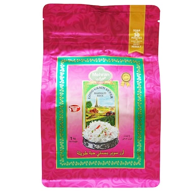 Mehran Long Grain Super Basmati Rice 1kg