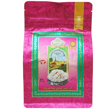 Mehran Long Grain Super Basmati Rice 2kg