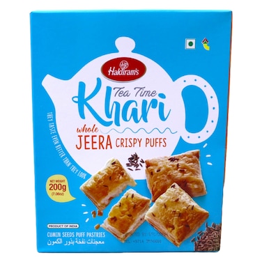 Haldiram's Tea Time Khari Whole Jeera Crispy Puffs 200g