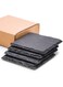 T TOSSOW Slate Stone Coasters Set, 4 Pieces, Black, 3.93in