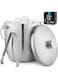 Zulay 3 Liter Double-Wall Insulated Ice Bucket for Cocktail Bar - Ice Buckets for Parties, Outdoor &amp; Indoor - Stainless Steel Ice Bucket with Lid, Strainer &amp; Tongs Included
