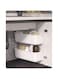 Azonee Kitchen Pull Out Cabinet Basket Organizer, Slide Out Under Sliding Plastic Storage Drawer, Clean Kitchen Pull Out Storage Box for Kitchen Bathroom Under Sink(2pcs)