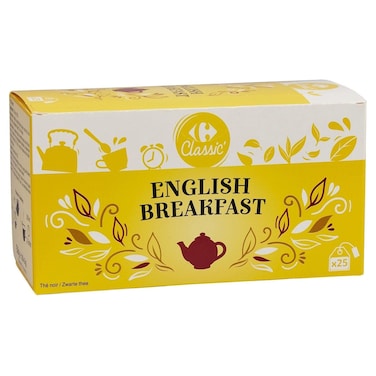 Carrefour Classic English Breakfast Black Tea, 25 Tea Bags, 50g