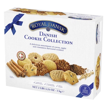 Royal Dansk Danish Cookies Collection Cookies with Cocoa Apple Cinnamon, 1kg