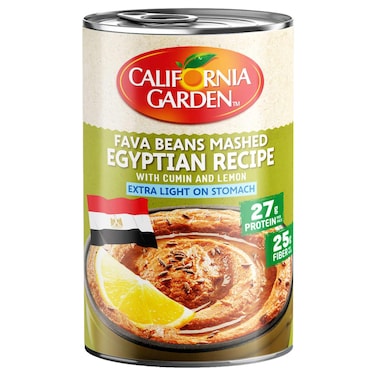 California Garden Fava Beans Mashed Egyptian Recipe with Cumin and Lemon, 450g