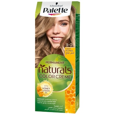 Schwarzkopf Palette Permanent Natural Hair Colour Cream 8-0 Light Blonde 100ml