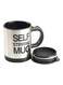 Steel Self Stirring Mug Black/Silver