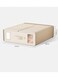 Non-Woven Fabric Sheet Storage Box With Zipper &amp; Handles, Cloth Bedding Sets Organizer For Wardrobe, foldable linen wardrobe storage rack with window and label&iuml;&frac14;&OElig;Foldable Blanket Storage Bin, Smooth Pulling &amp; Space Saving (38x32x11.5 cm) Beige