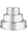 E-far Cake Pan Set of 3 (4 inch/6 inch/8 inch), Stainless Steel Round Layer Cake Baking Pans, Perfect for Tier Smash Cake, Non-Toxic &amp; Healthy, Mirror Finish &amp; Dishwasher Safe