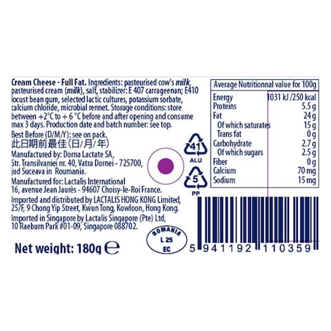 President Cream Cheese, 180g