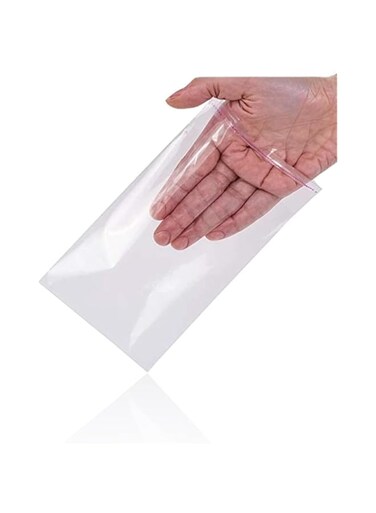Pack of 100 Clear Resealable OPP Bags, Self-Adhesive Sealing, for Bakery Cookies, Candy, Treats - Decorative Packaging, Food-Safe, 10x15cm Size, Keep Freshness Intact