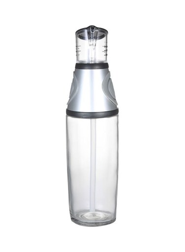 Pumping System Oil Dispenser Clear/Silver 28.5x8.5x8.5centimeter
